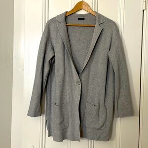 Talbots gray sweater blazer